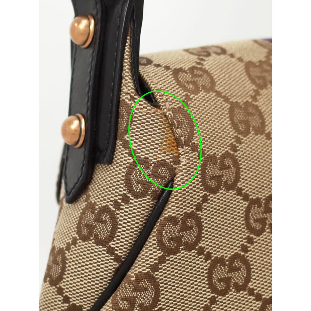 Gucci GG Canvas Horsebit Chain bag Brown Purple - Picture 4 of 9